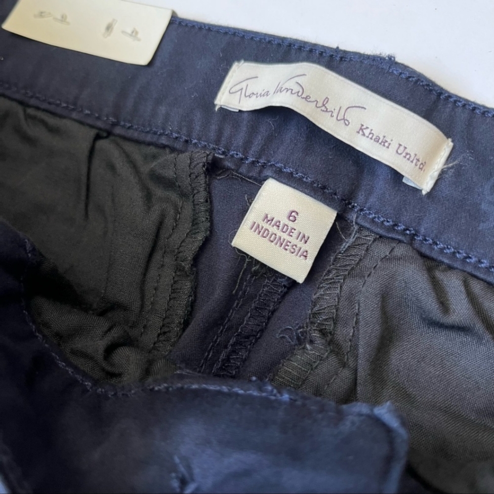 NWT Gloria Vanderbilt Khaki Unltd Straight Leg Dress Pants Size 6 Navy Blue - Picture 8 of 10